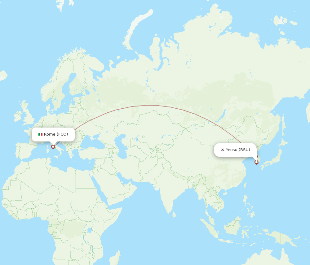 RSU-FCO flight routes