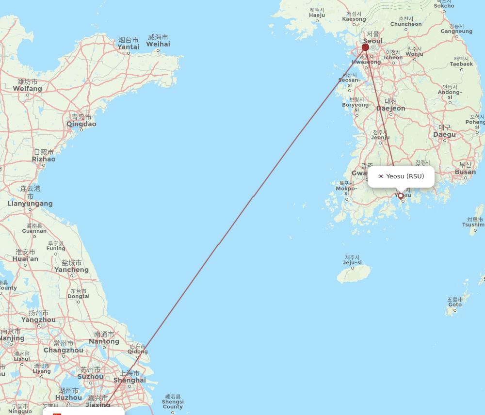 RSU-HGH flight routes