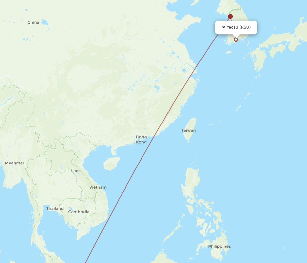 RSU to SIN flights and routes map