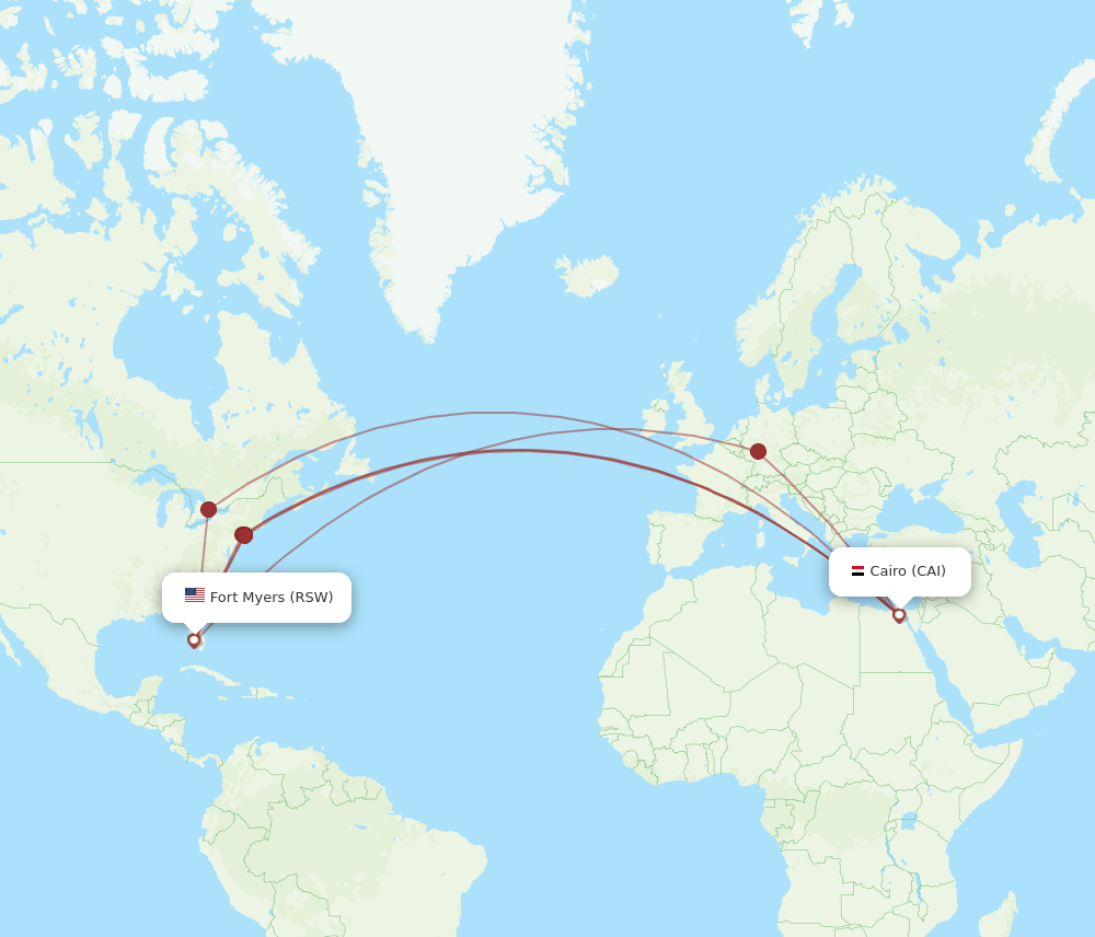 RSW-CAI flight routes