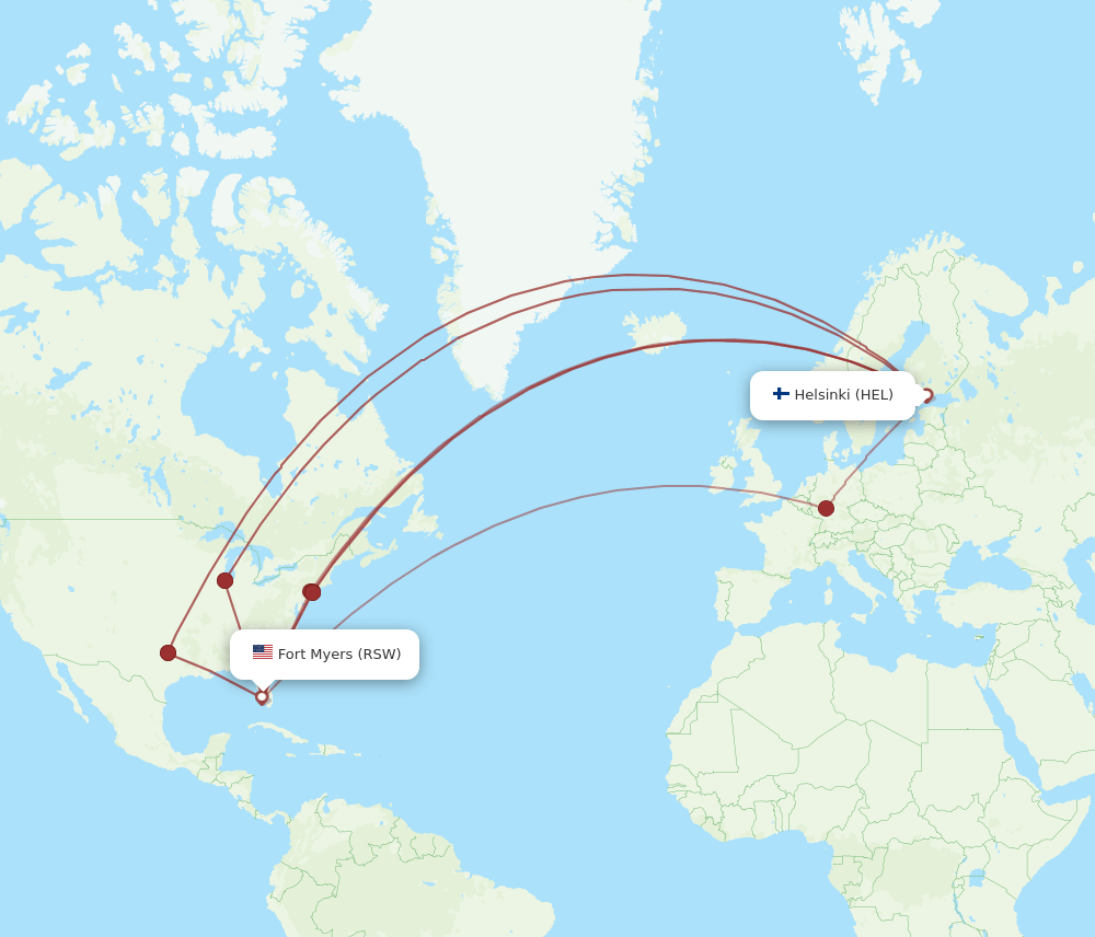 RSW-HEL flight routes