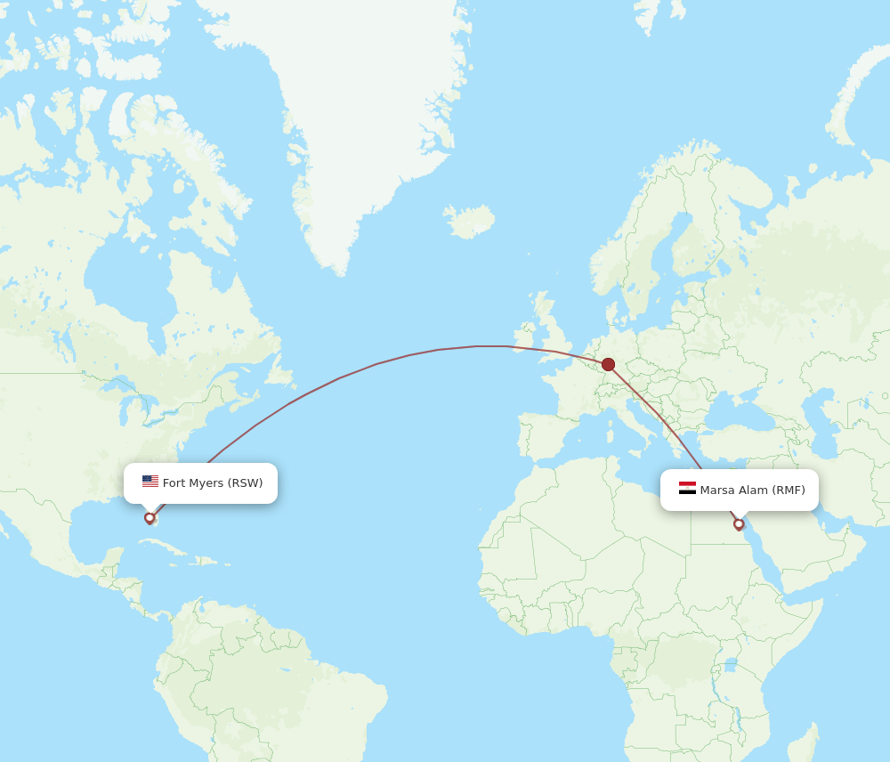 RSW-RMF flight routes