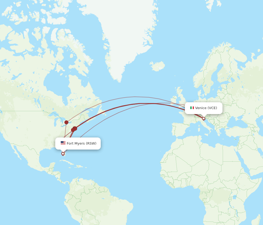 RSW-VCE flight routes