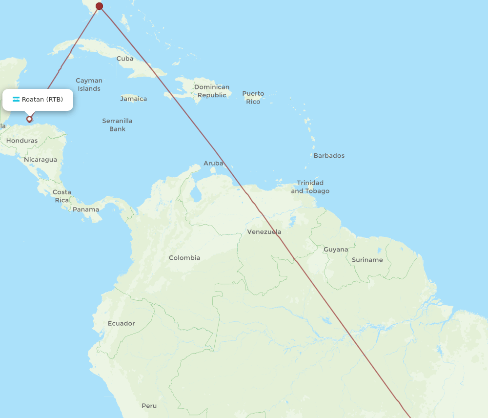 RTB to BSB flights and routes map