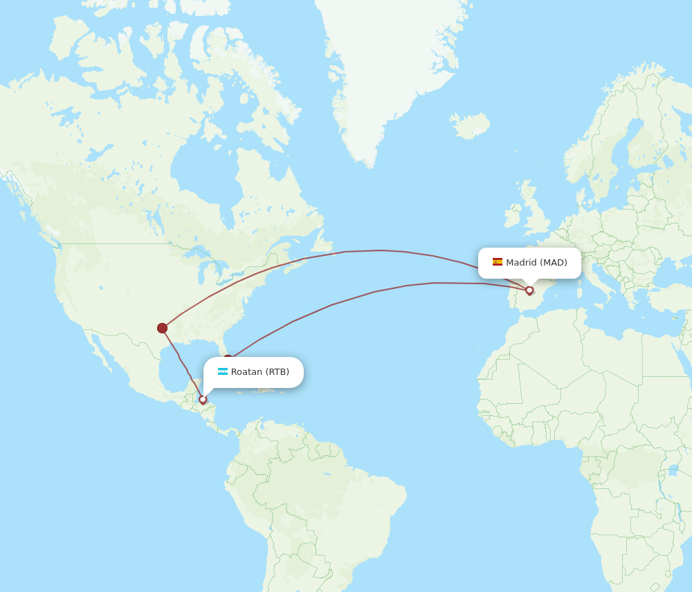 RTB-MAD flight routes
