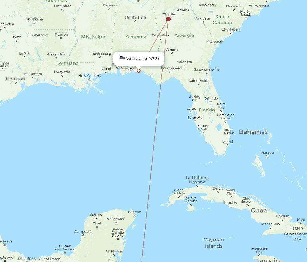 RTB-VPS flight routes