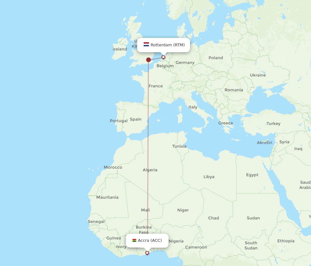RTM-ACC flight routes
