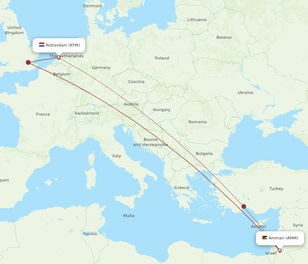 RTM-AMM flight routes