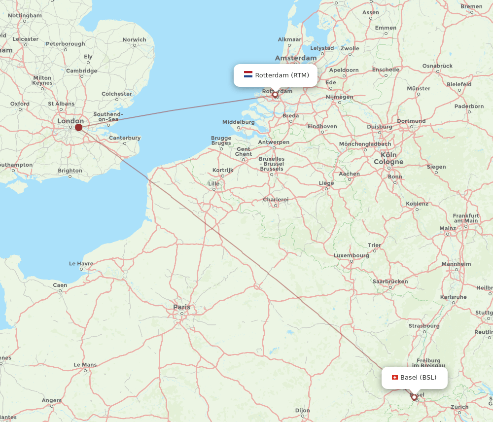 RTM-BSL flight routes
