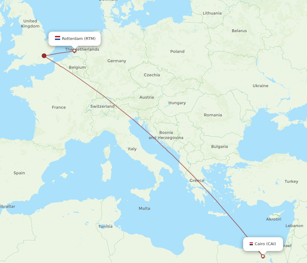 RTM-CAI flight routes