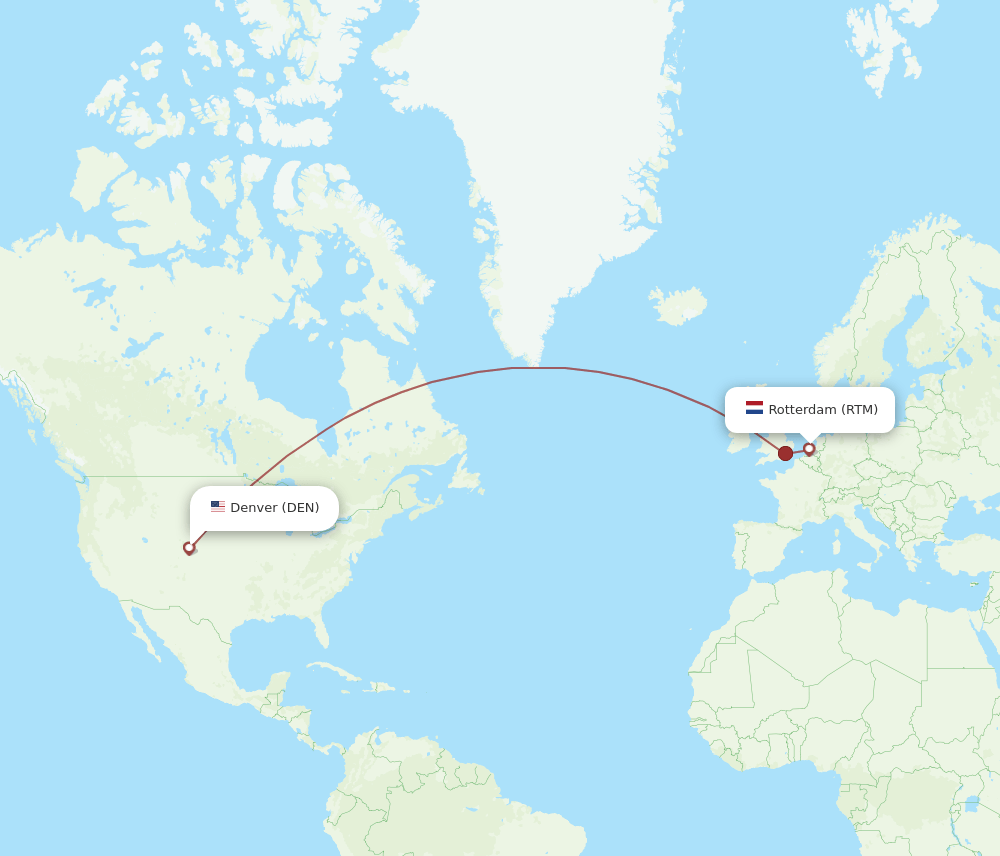 RTM-DEN flight routes