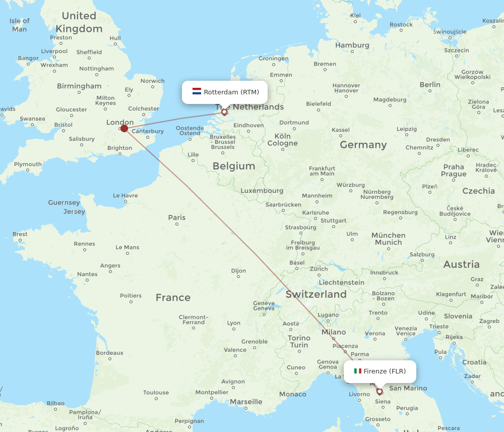 RTM-FLR flight routes