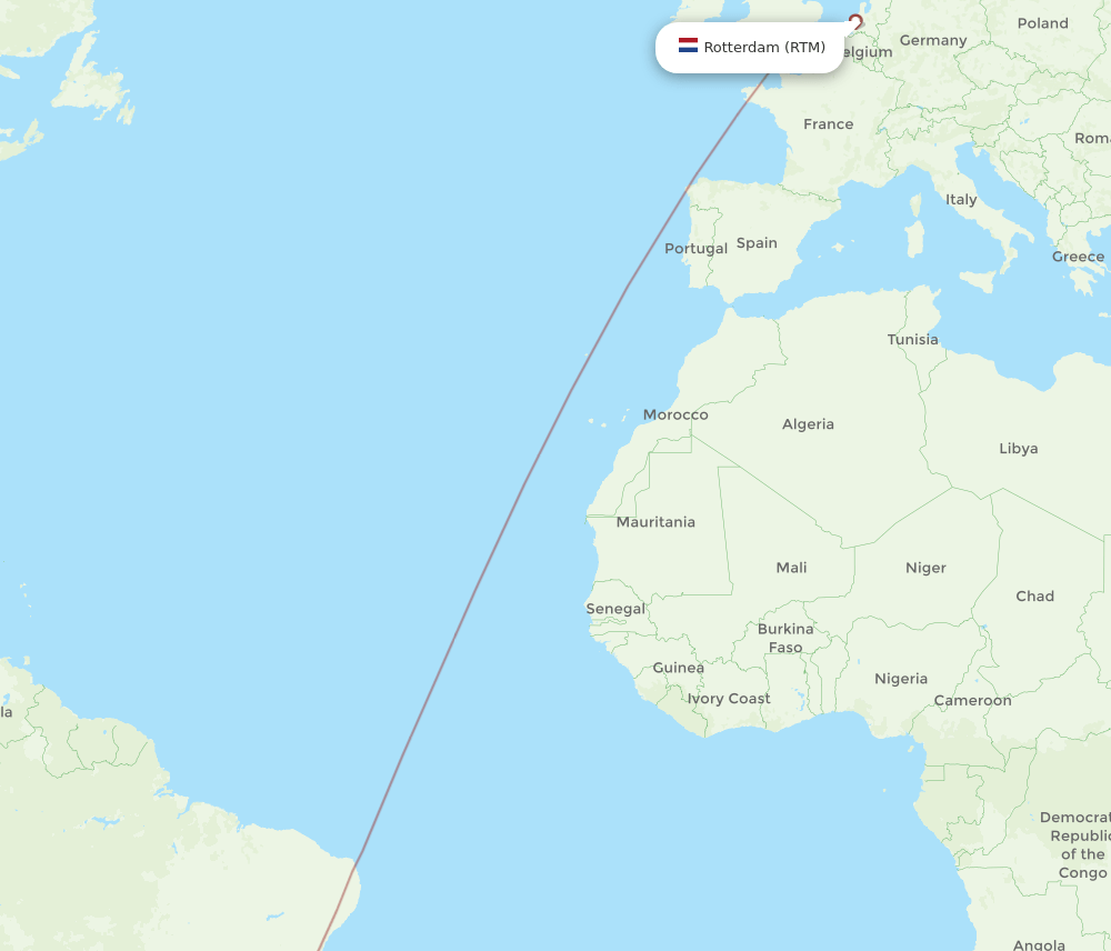 RTM-GIG flight routes