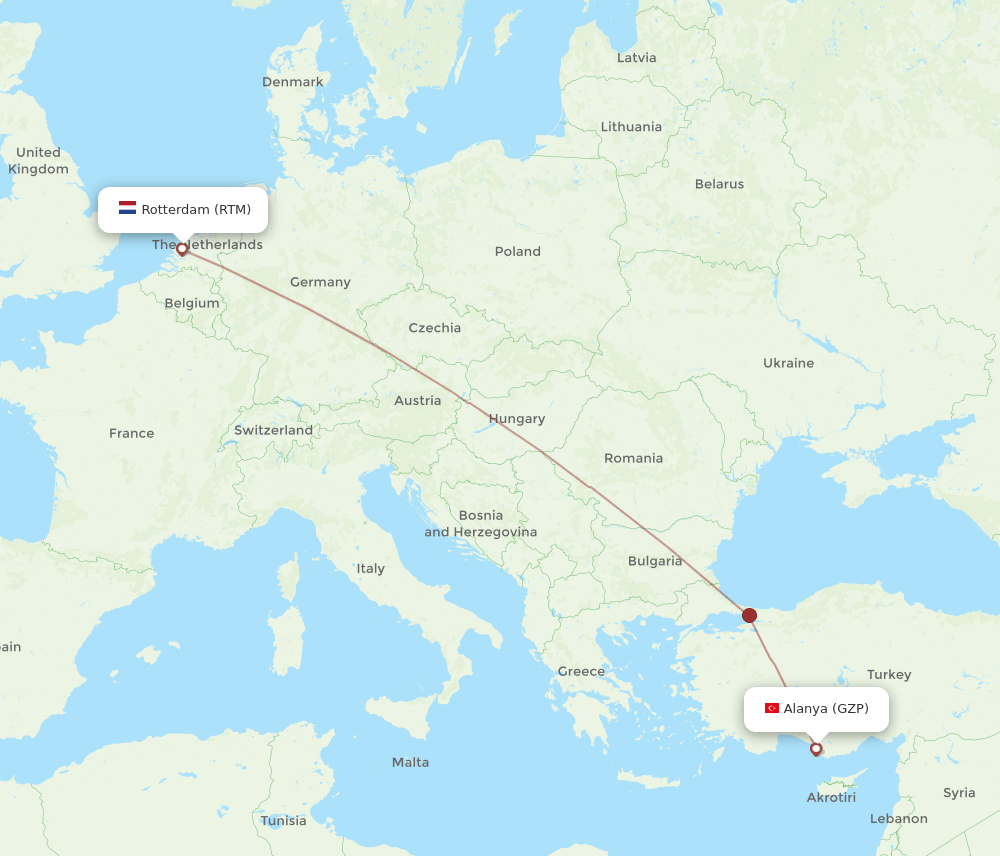 RTM-GZP flight routes