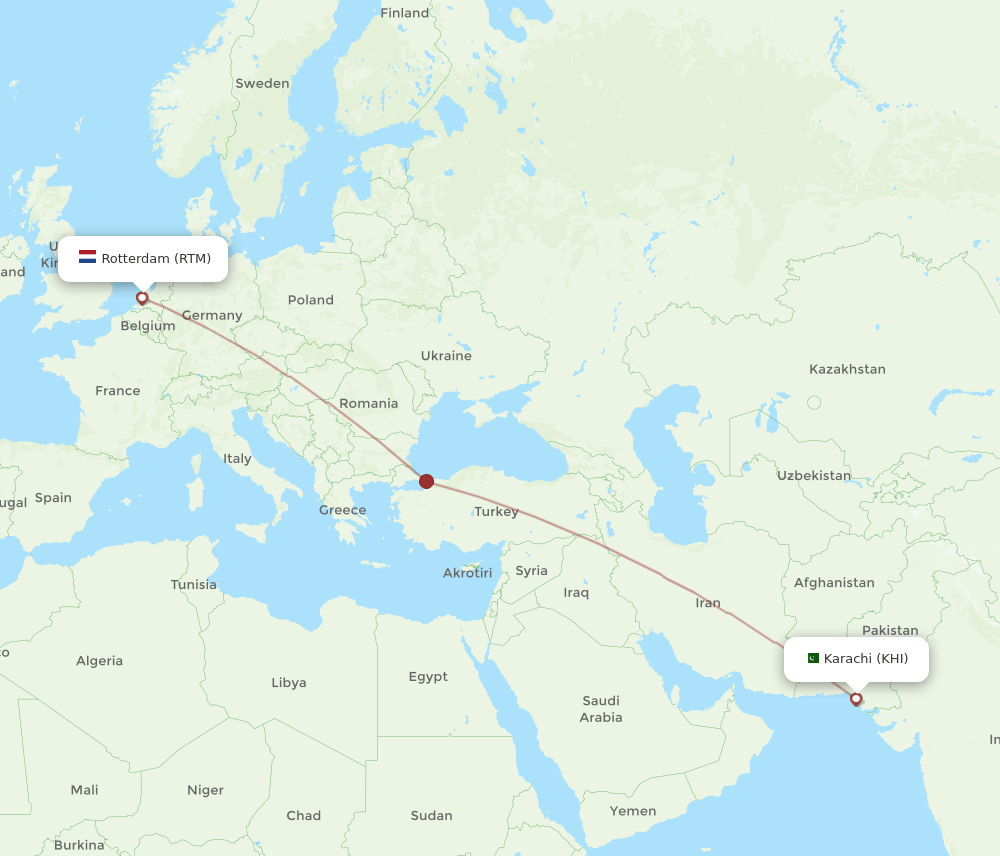 RTM-KHI flight routes