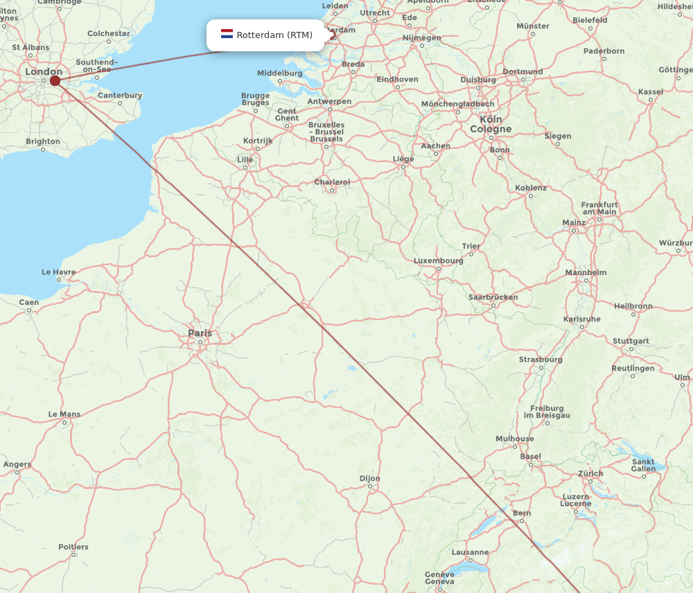 RTM-LIN flight routes