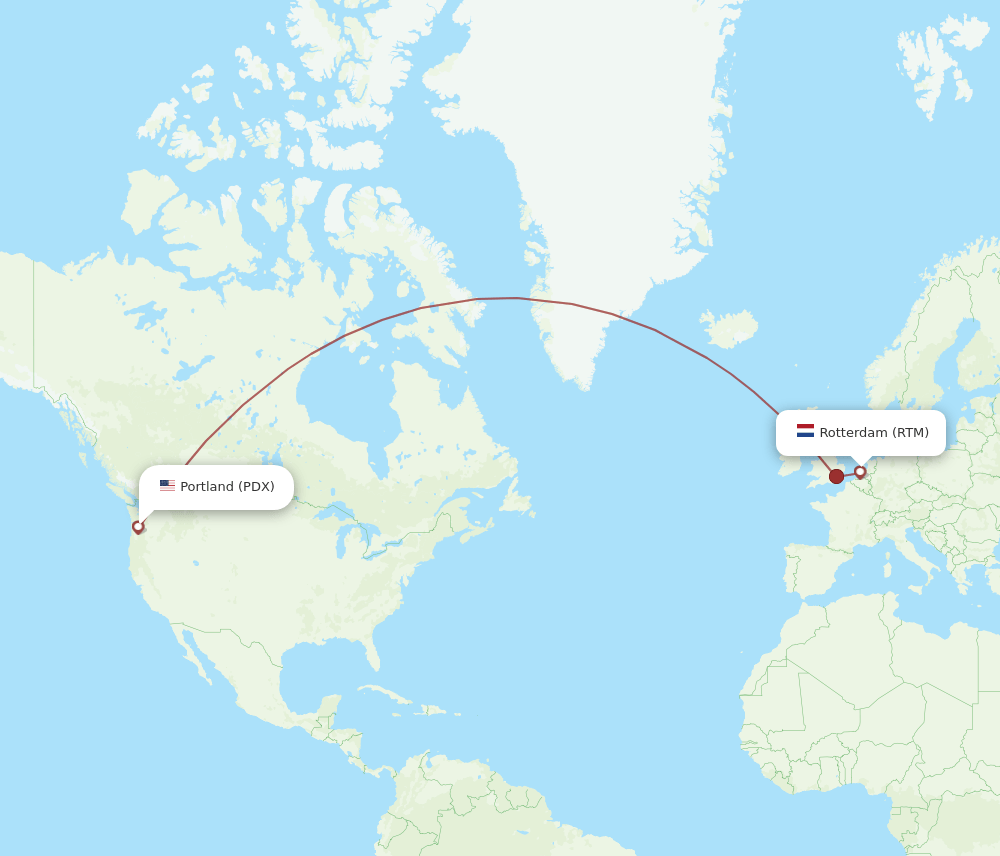 RTM-PDX flight routes
