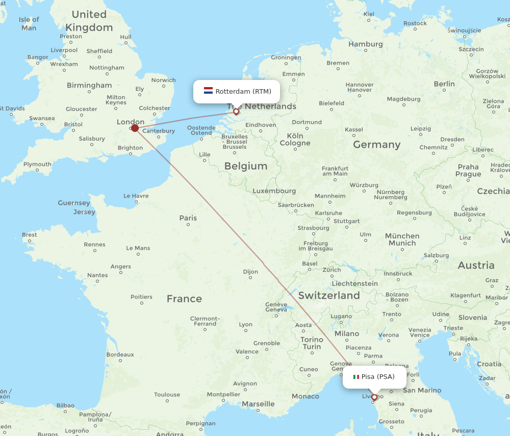 RTM-PSA flight routes