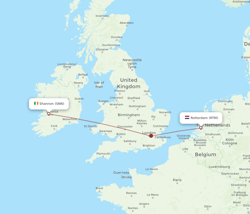 RTM-SNN flight routes