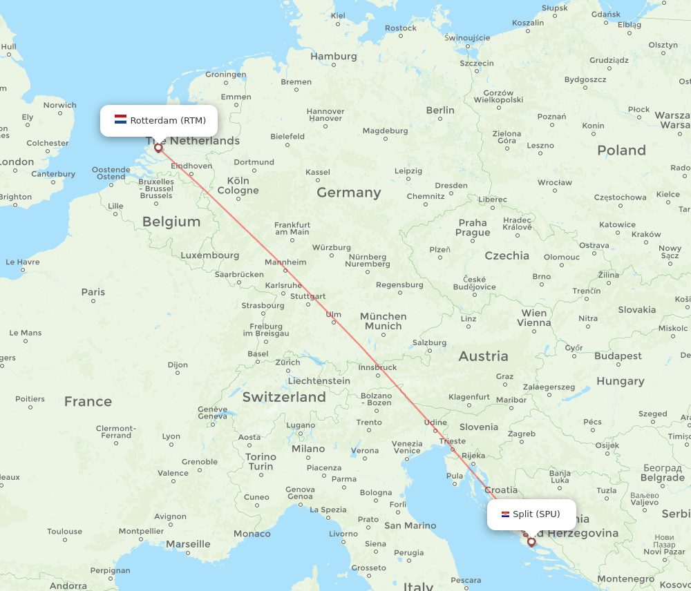 RTM-SPU flight routes
