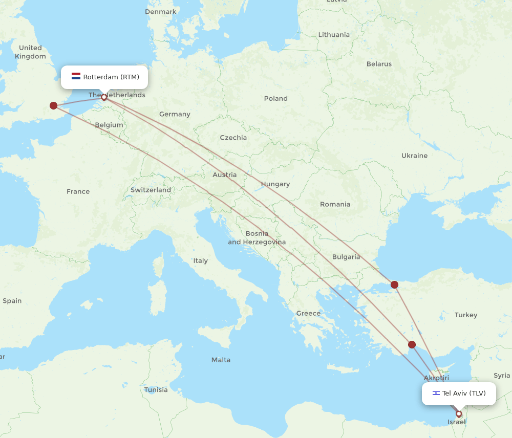 RTM-TLV flight routes