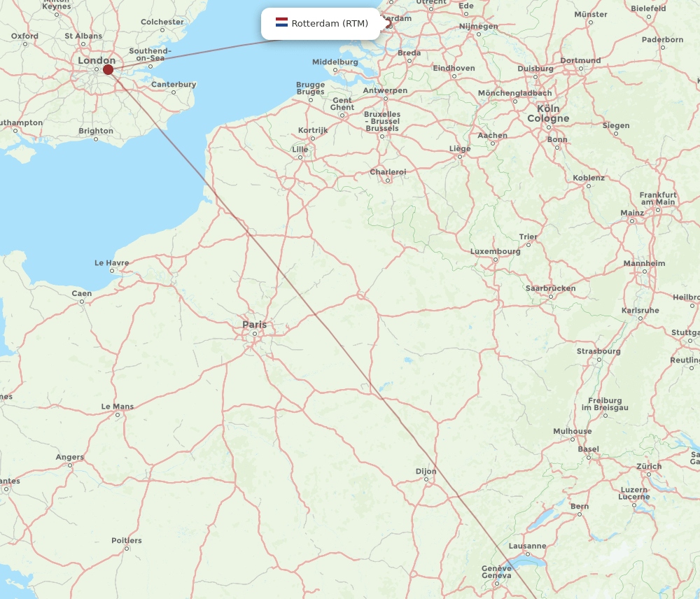 RTM to TRN flights and routes map