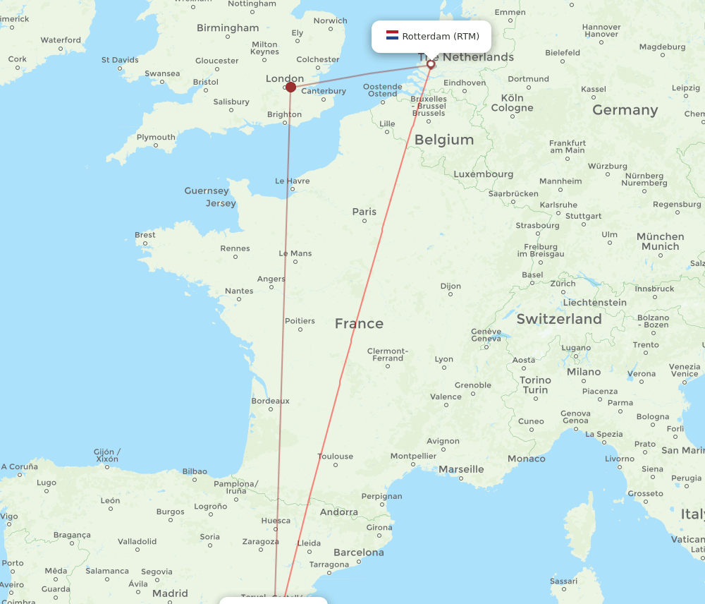 RTM-VLC flight routes