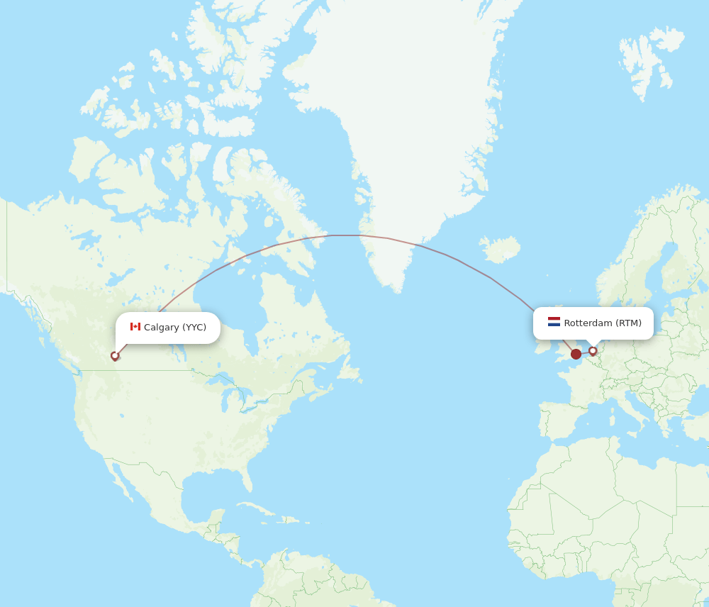 RTM-YYC flight routes