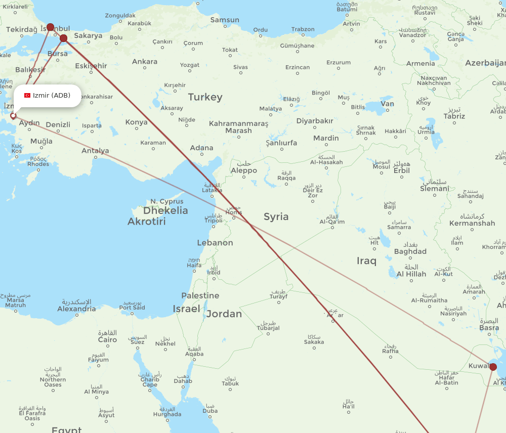 RUH-ADB flight routes
