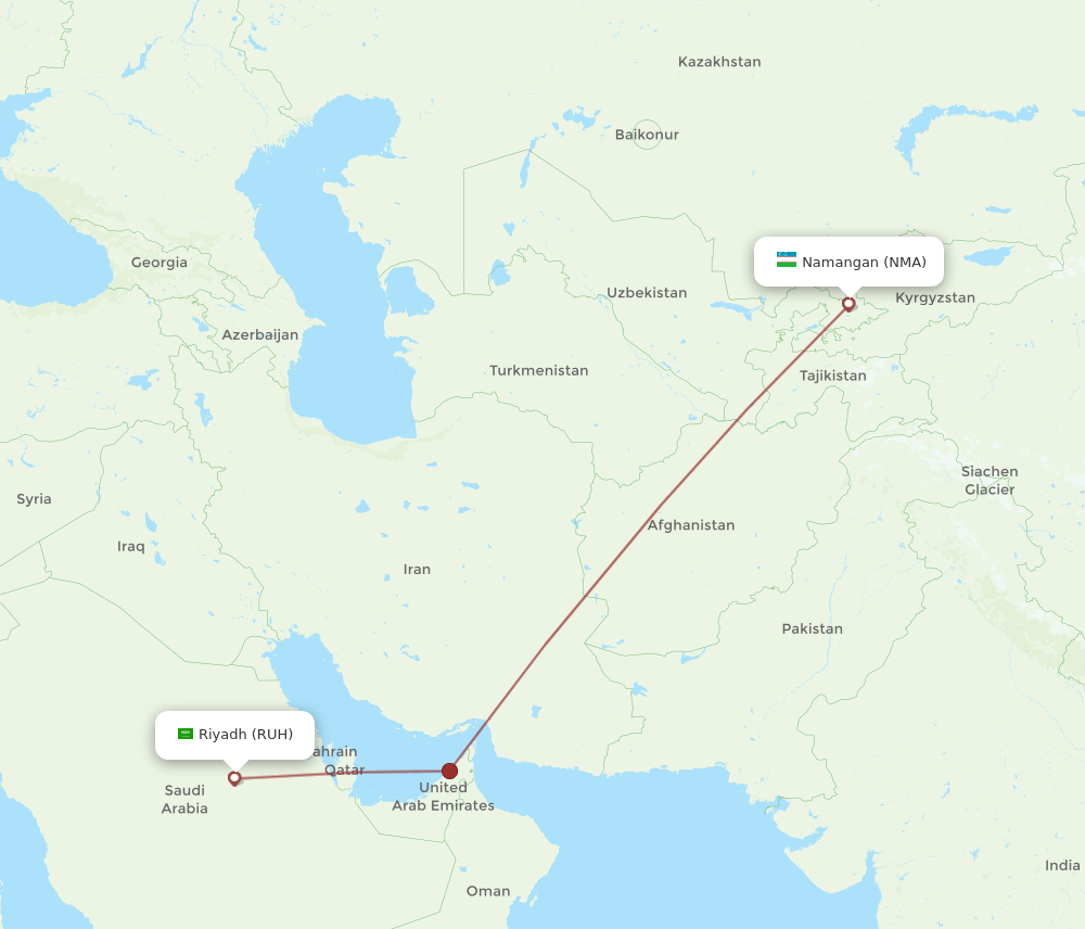 RUH-NMA flight routes
