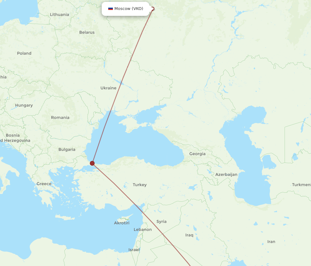 RUH-VKO flight routes