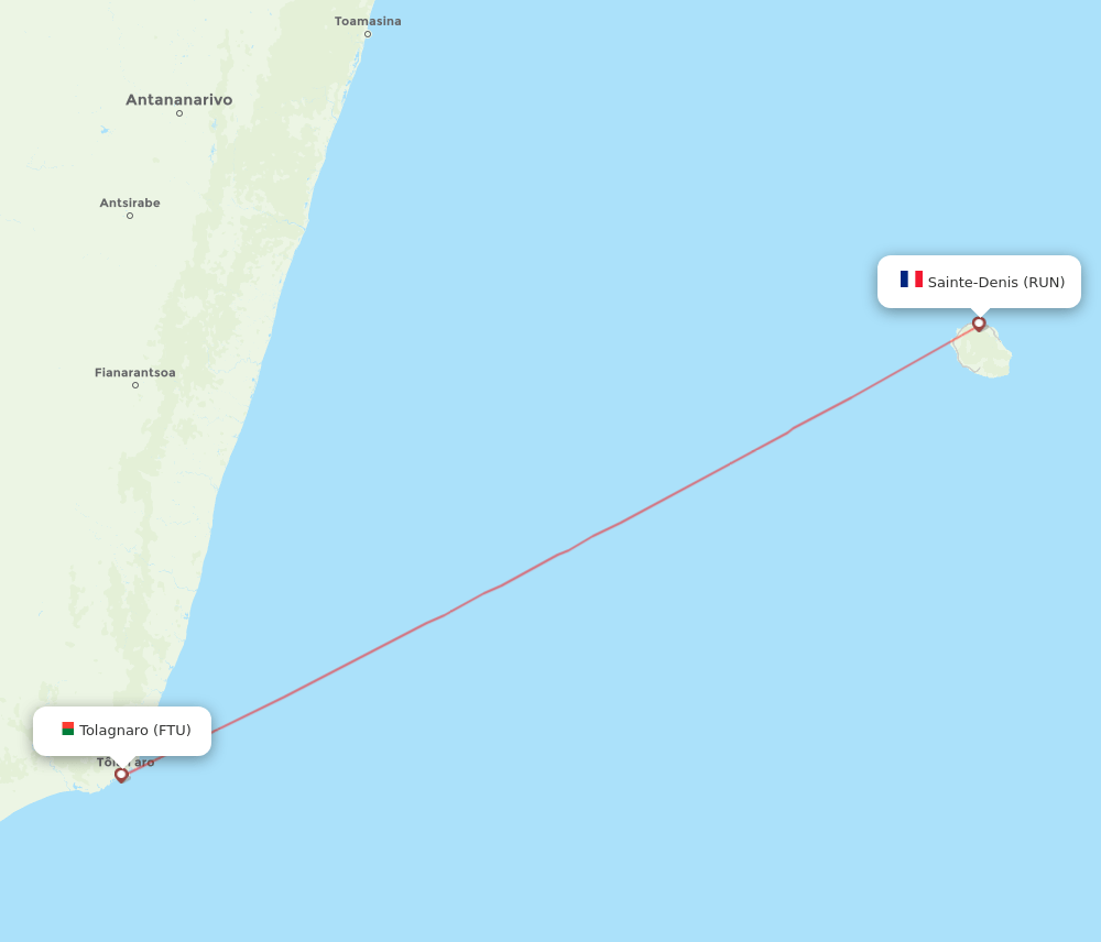 RUN-FTU flight routes