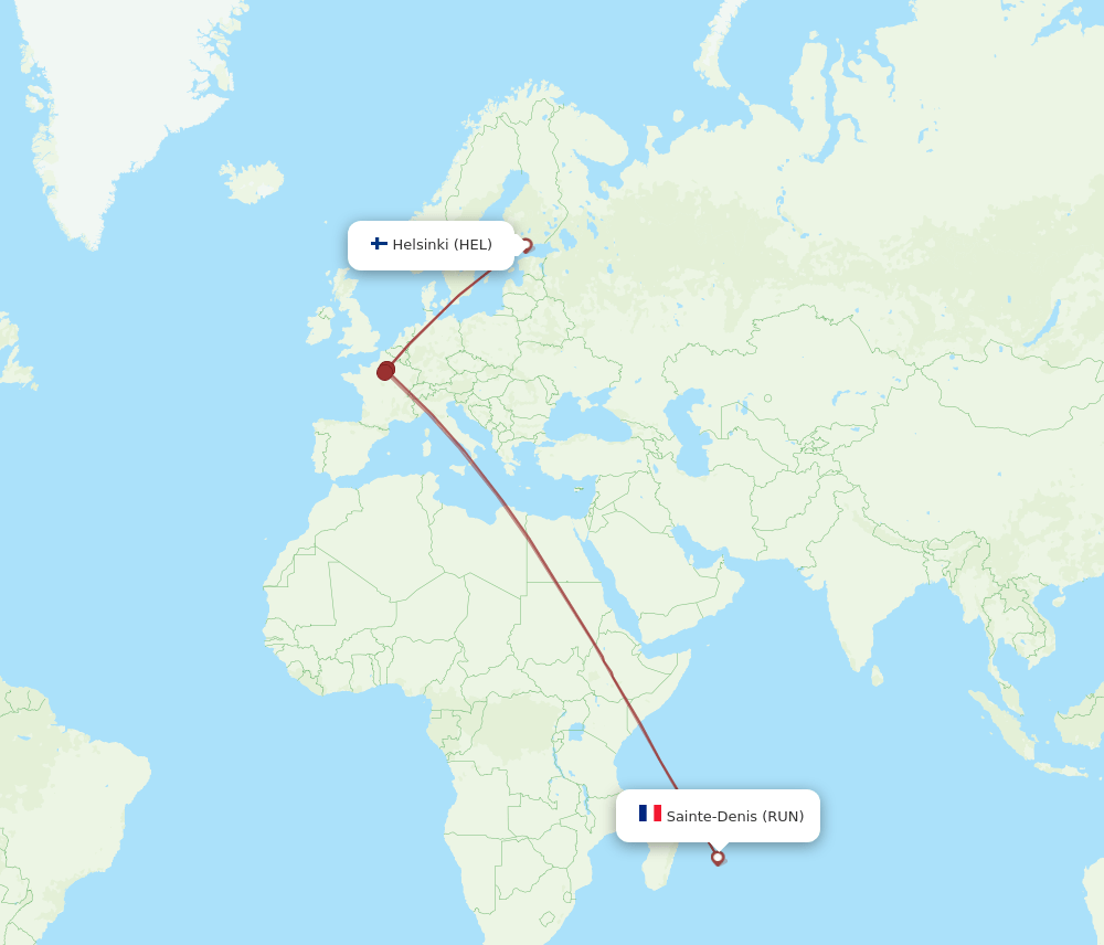 RUN-HEL flight routes