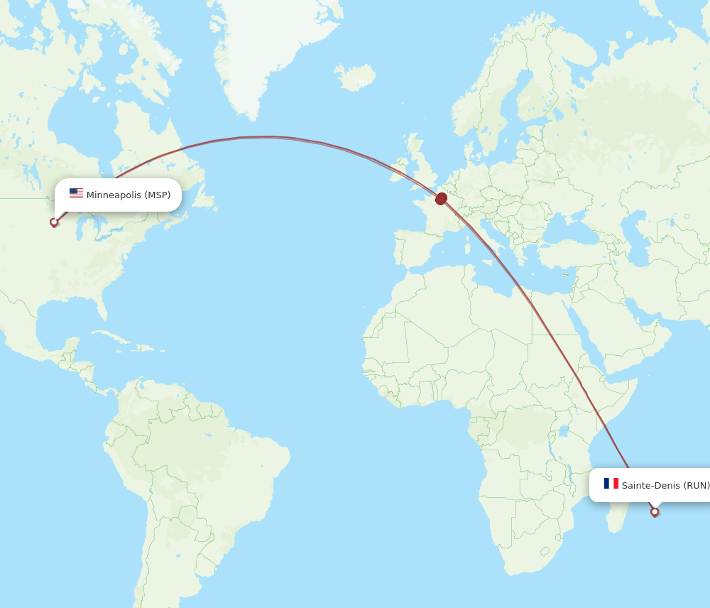 RUN-MSP flight routes