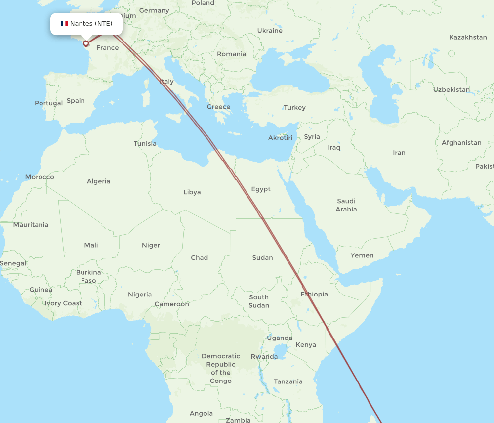 RUN-NTE flight routes