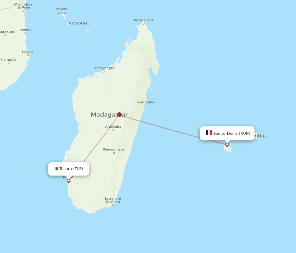 RUN-TLE flight routes