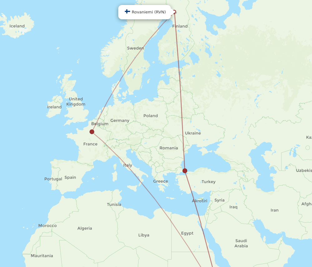 RVN-ADD flight routes