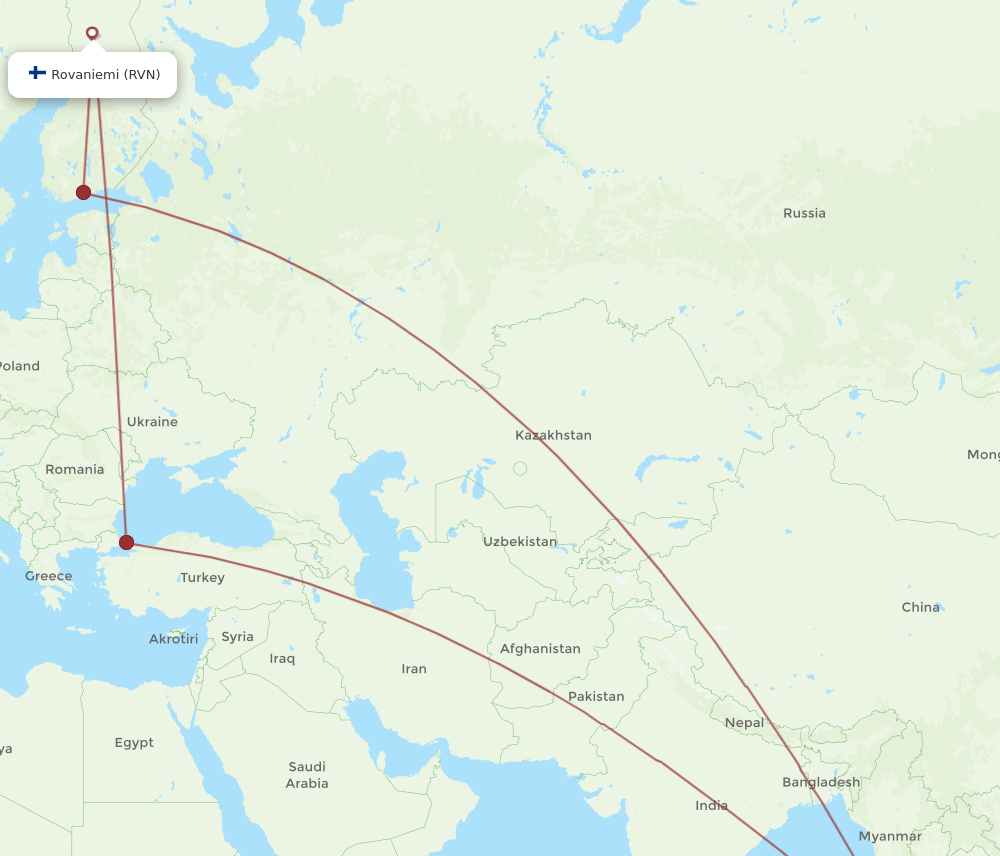 RVN-HKT flight routes