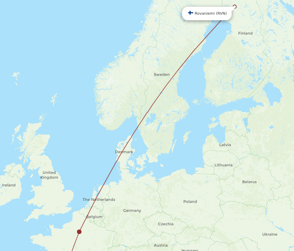 RVN-PUF flight routes