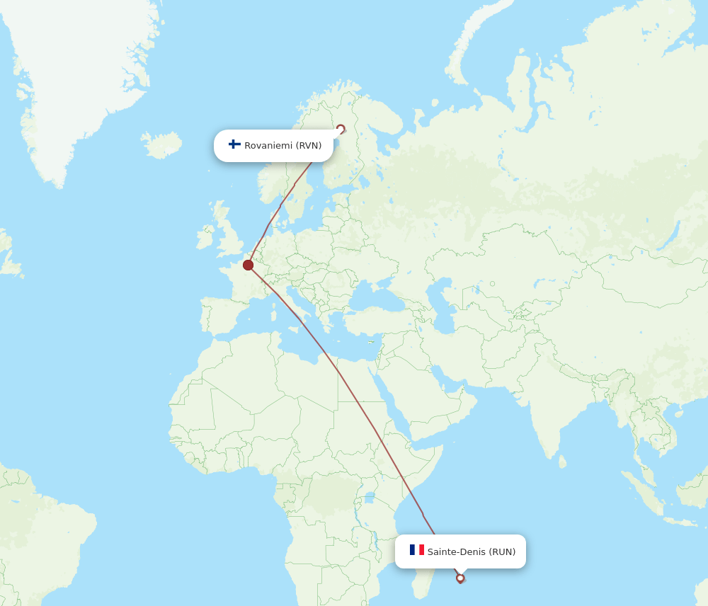 RVN-RUN flight routes
