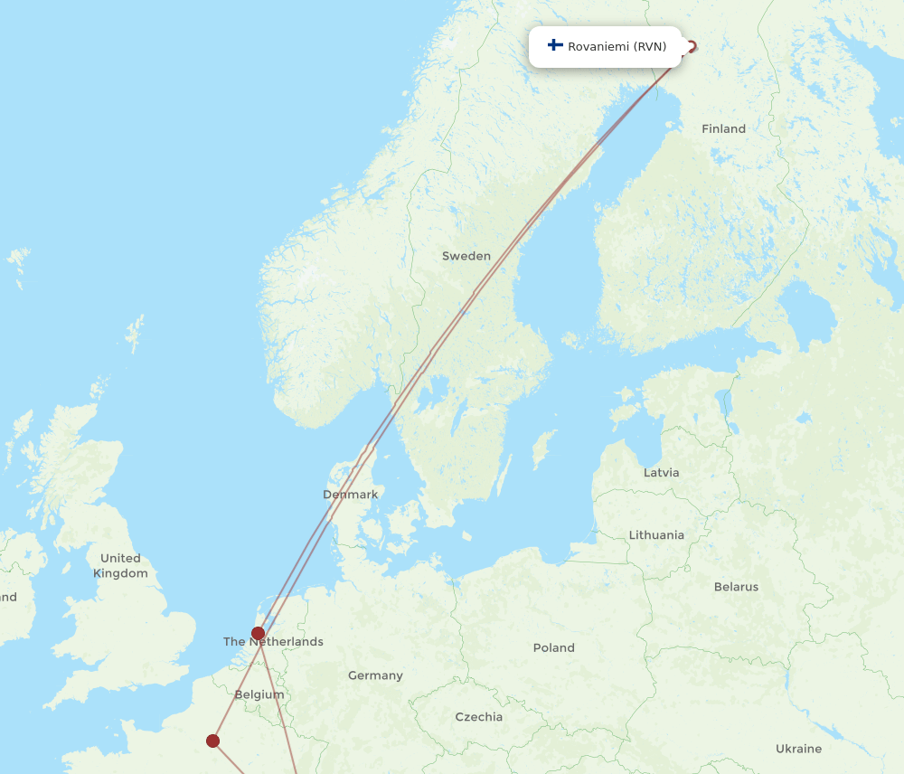 RVN-TRN flight routes