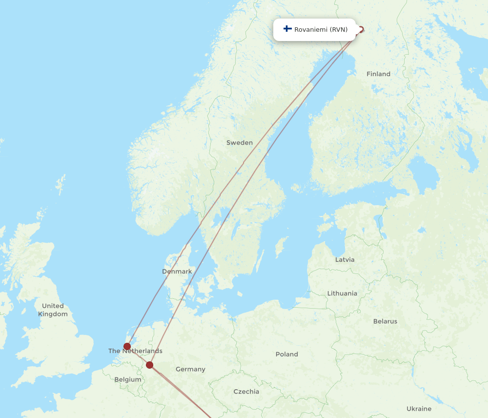 RVN-ZAG flight routes