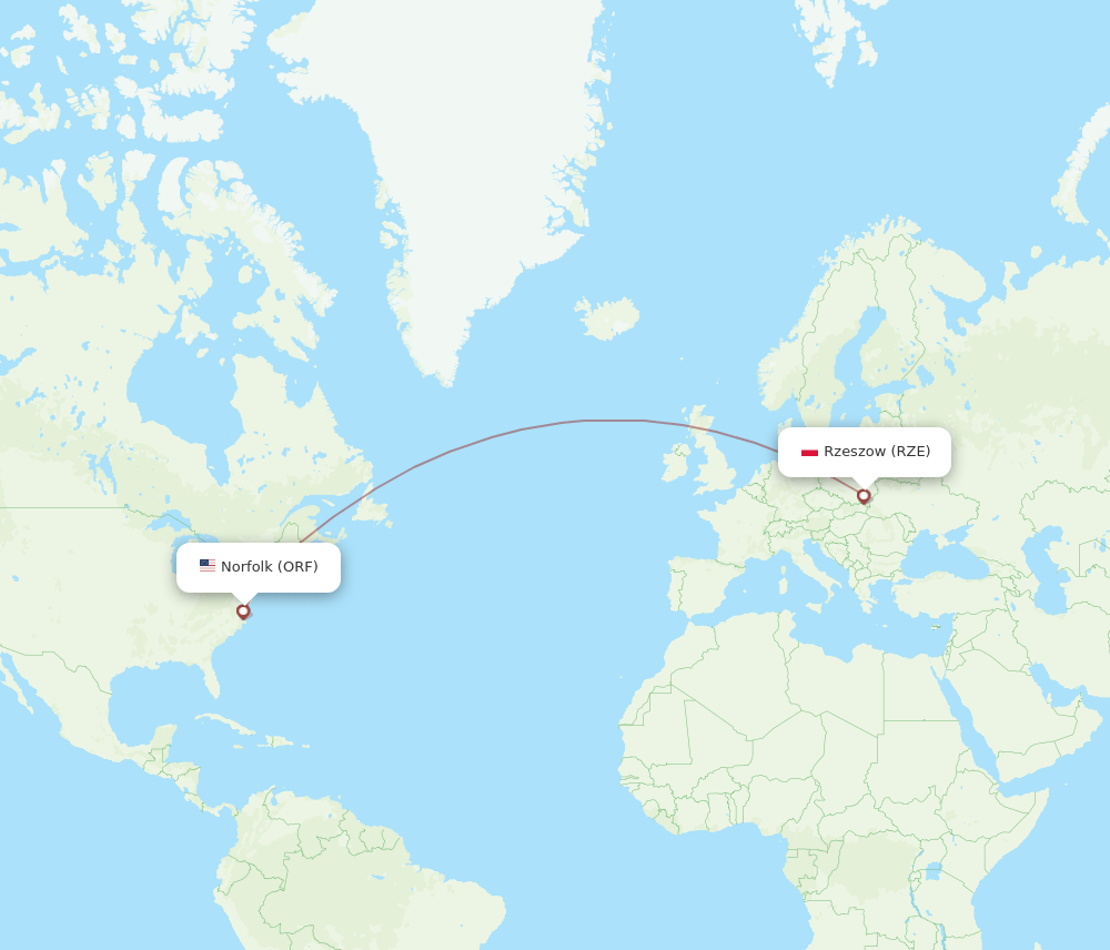 RZE-ORF flight routes