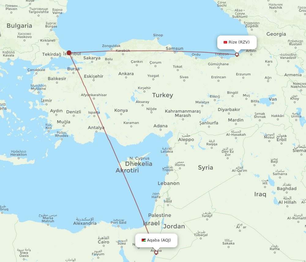 RZV-AQJ flight routes