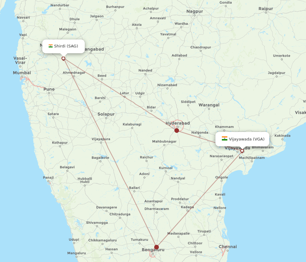 SAG-VGA flight routes