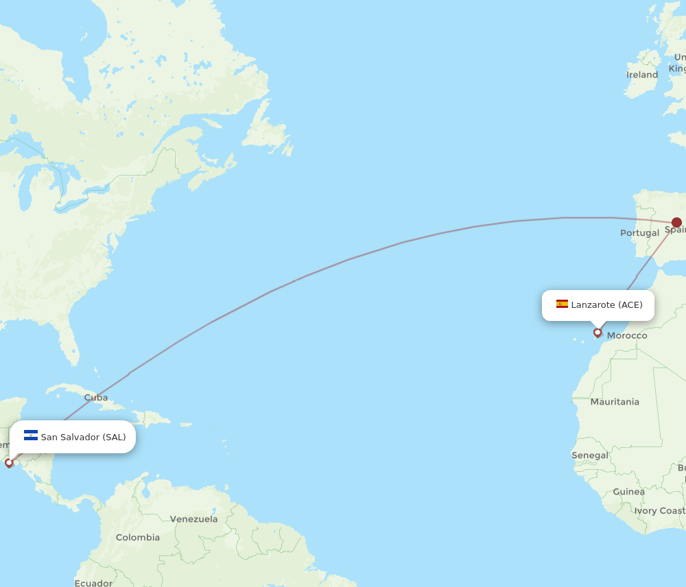 SAL-ACE flight routes