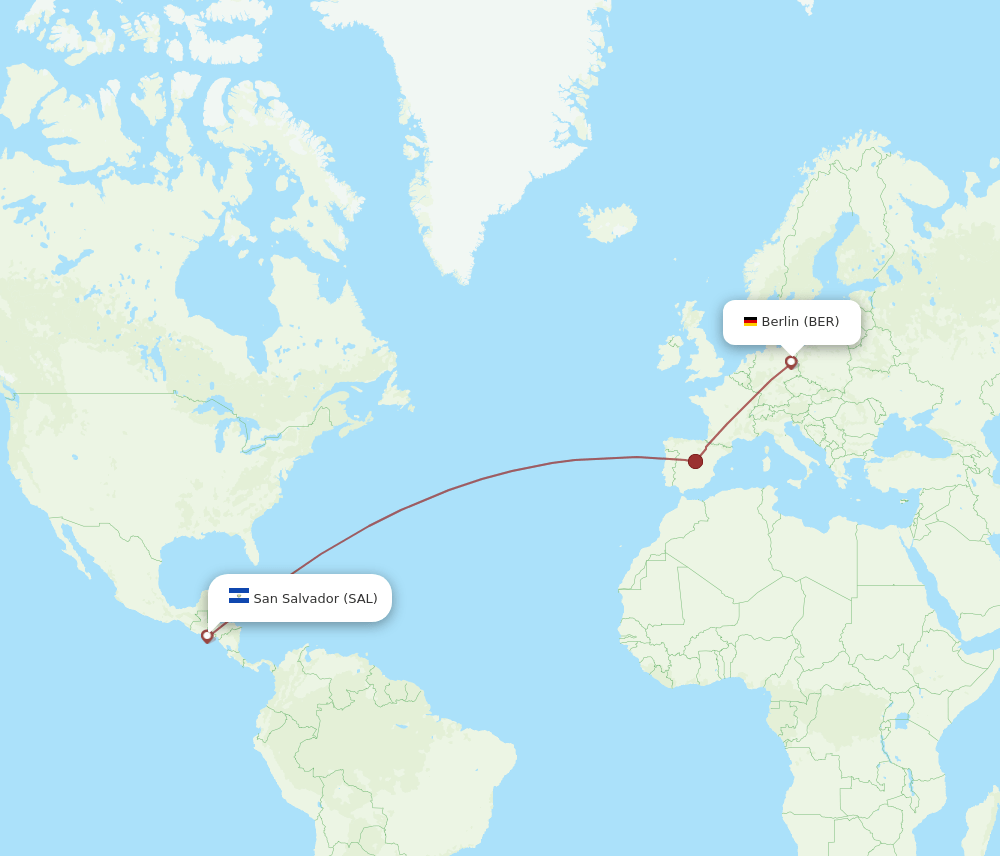 SAL-BER flight routes