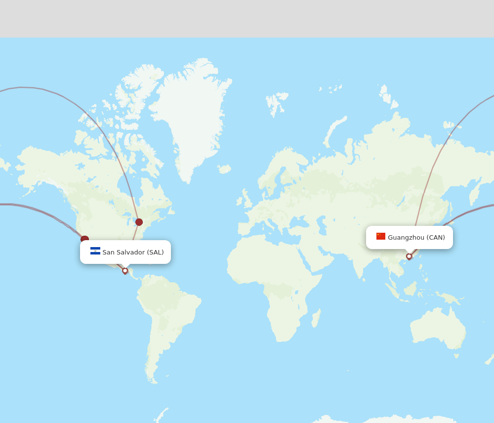 SAL to CAN flights and routes map