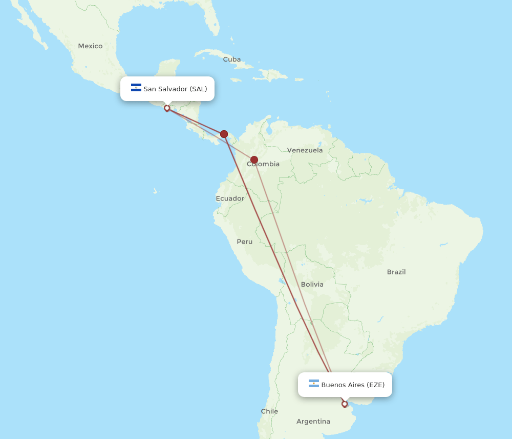 SAL-EZE flight routes