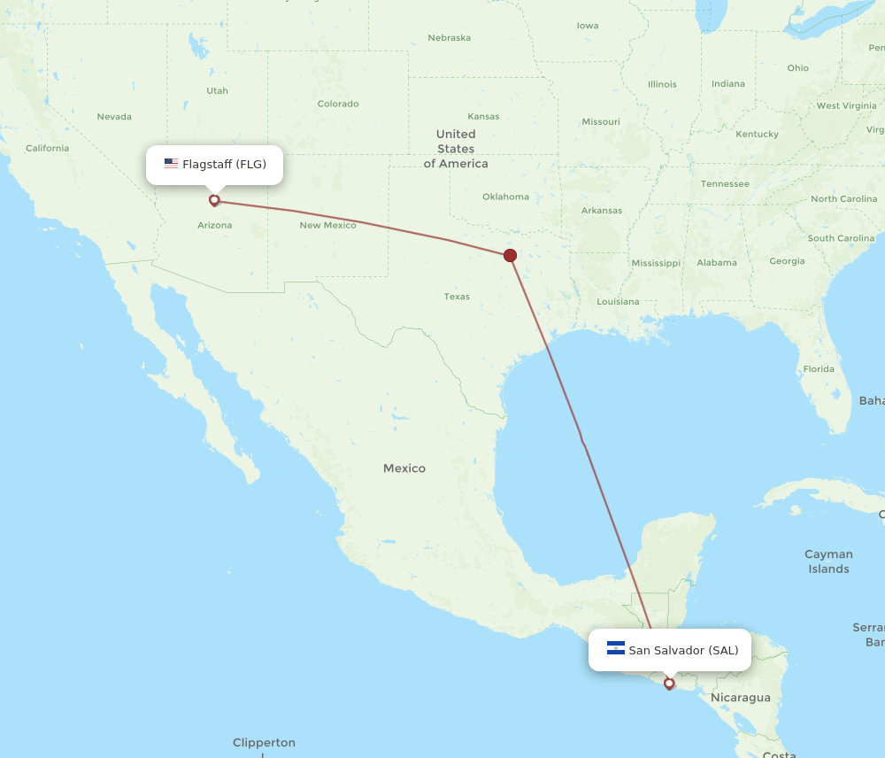 SAL-FLG flight routes